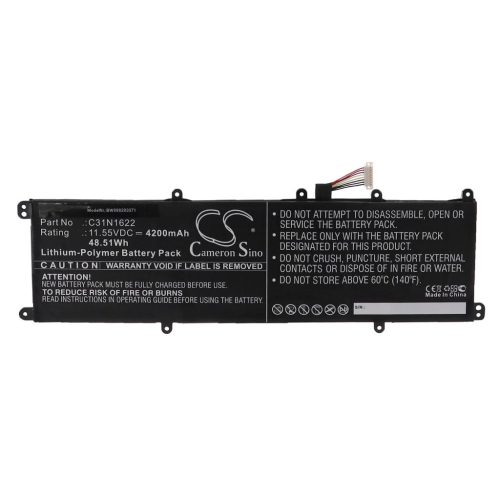Notebook akkumulátor  Asus 0B200-02390000, 0B200-02390200 - 4200 mAh 11,55 V Li-polymer
