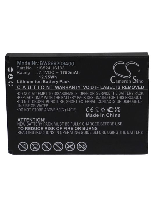 Pax IS524, IS133 Vonalkód-leolvasó POS Akkumulátor - 1750mAh 7,4V Li-Ion