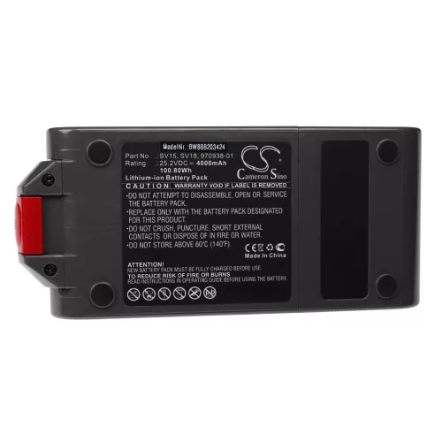 VHBW Battery for Dyson 970425-01, 970938-01 - 4000 mAh, 25.2 V, Li-Ion