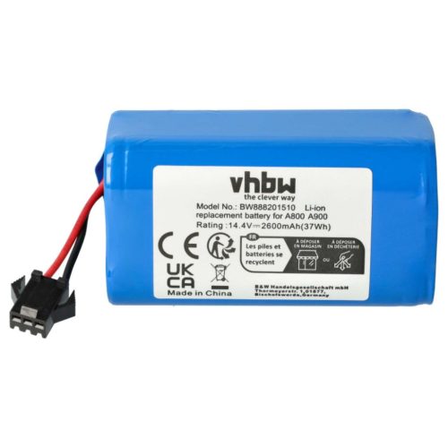 VHBW Battery for Tesvor SUN-INTE-172 - 2600 mAh, 14.8 V, Li-Ion