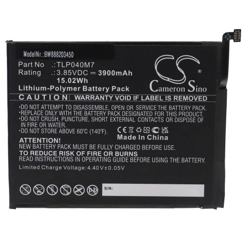 Akkumulátor táblagéphez Alcatel TLP040M1, TLP040M7 - 3900 mAh 3,85 V Li-polimer