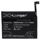 VHBW Mobile Phone Battery LG BL-O1, EAC64559001, EAC64619301 - 2900 mAh 3.85 V Li-Polymer