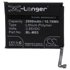 VHBW Mobile Phone Battery LG BL-M03, EAC64791001 - 2800 mAh 3.85 V Li-Polymer