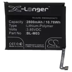   VHBW Mobiltelefon Akku LG BL-M03, EAC64791001 für Telefon - 2800 mAh 3,85 V Li-Polymer