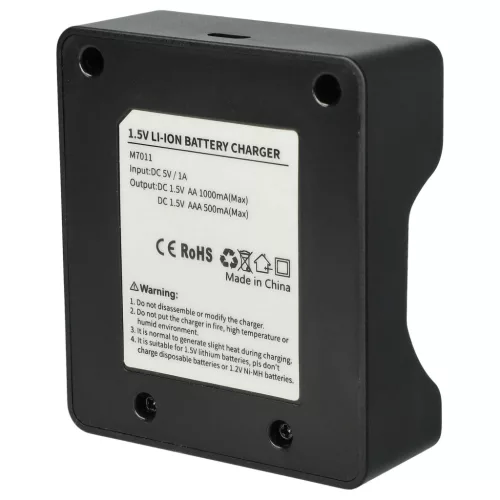 VHBW Charger for AA, AAA Li-Ion batteries - 5 V / 2 A
