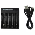 VHBW Charger for AA, AAA Li-Ion batteries - 5 V / 2 A