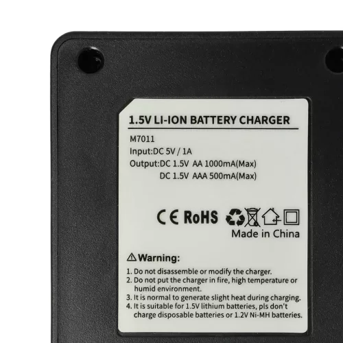VHBW Charger for AA, AAA Li-Ion batteries - 5 V / 2 A
