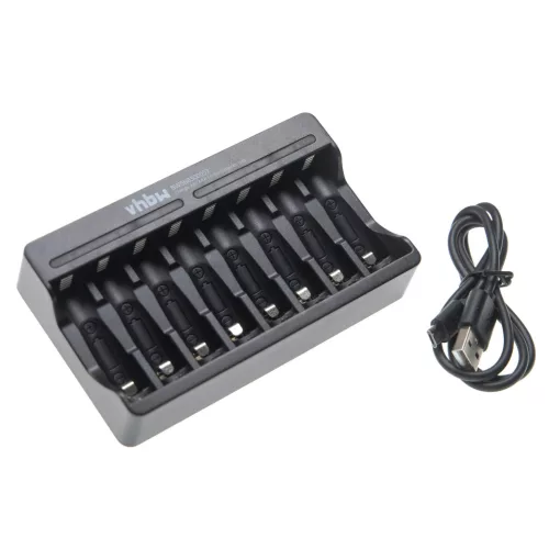 VHBW Charger for AA, AAA Li-Ion batteries - 8 slot