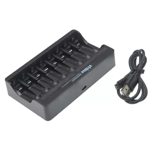 VHBW Charger for AA, AAA Li-Ion batteries - 8 slot