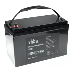   VHBW Onboard Battery for Caravans, Boats, Motorhomes, Solar Systems - 100 Ah 12.8 V LiFePO4
