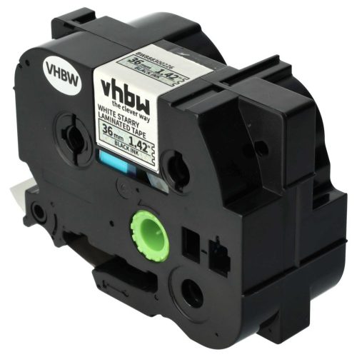 VHBW Brother TZE-261L1 Label Tape - 36 mm, Black-White