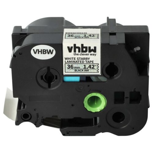 VHBW Brother TZE-261L1 Label Tape - 36 mm, Black-White