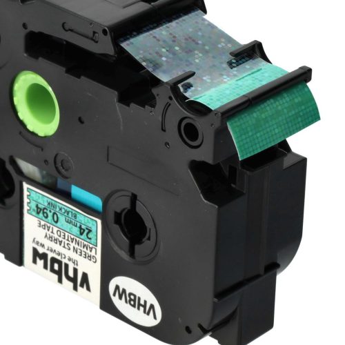 VHBW Brother TZE-751L1 Label Tape - 24 mm, Black-Green
