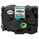 VHBW Brother TZE-751L1 Label Tape - 24 mm, Black-Green