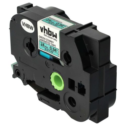 VHBW Brother TZE-751L1 Label Tape - 24 mm, Black-Green