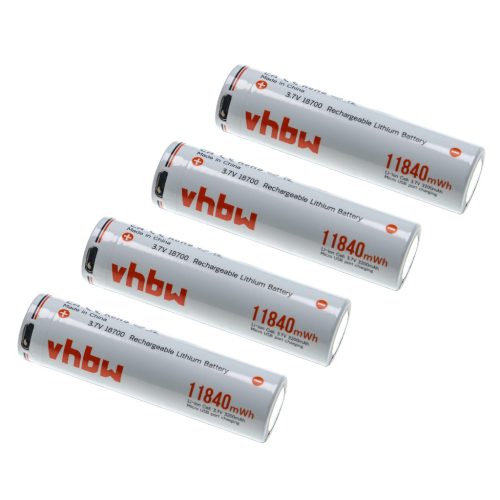 VHBW AAA Micro Battery Fenix - 3200 mAh 3.7 V Li-Ion