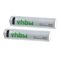   VHBW AAA Micro Battery - 280 mAh 1.5 V Li-Ion + Micro-USB connection