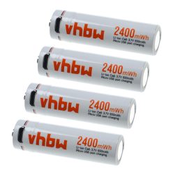   VHBW AAA Micro Battery - 650 mAh 1.5 V Li-Ion + Micro-USB connection