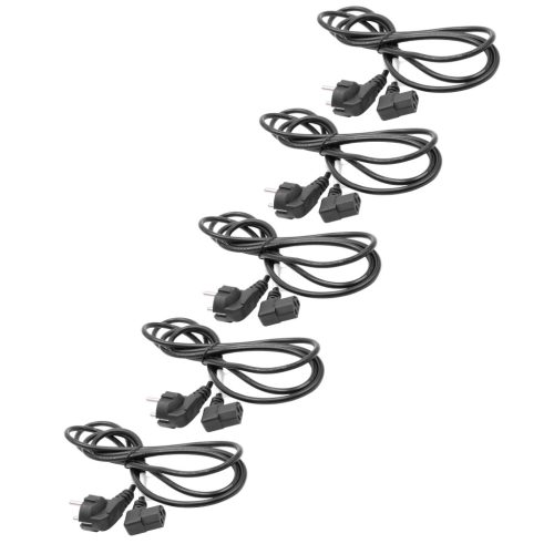 VHBW C13 Hálózati kábel Euro dugóval - 2 m, derékszögű