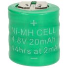 VHBW Gombelem Akku 4/V15H 2 Pin - 20 mAh 4,8 V NiMH