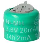 VHBW Button Cell Battery 3/V15H 2 Pin - 20 mAh 3.6 V NiMH