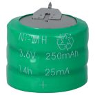 VHBW Button Cell Battery V250H - 250 mAh 3.6 V NiMH