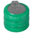 VHBW Button Cell Battery V250H - 250 mAh 3.6 V NiMH