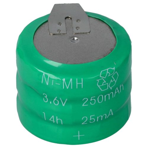 VHBW Button Cell Battery V250H - 250 mAh 3.6 V NiMH
