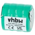 VHBW Battery V250H - 250 mAh 4.8 V NiMH
