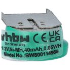 VHBW Gombelem Akku V40H - 40 mAh 1,2 V NiMH