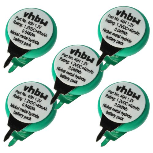 VHBW Button Cell Battery 1/V40H - 40 mAh 1.2 V NiMH