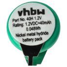 VHBW Button Cell Battery 1/V40H - 40 mAh 1.2 V NiMH