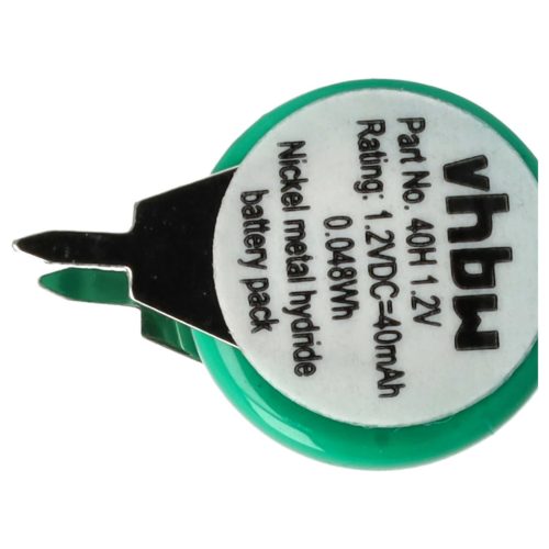 VHBW Button Cell Battery 1/V40H - 40 mAh 1.2 V NiMH