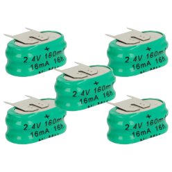 VHBW Button Cell Battery 2/V150H 3-pin - 150 mAh 2.4 V NiMH