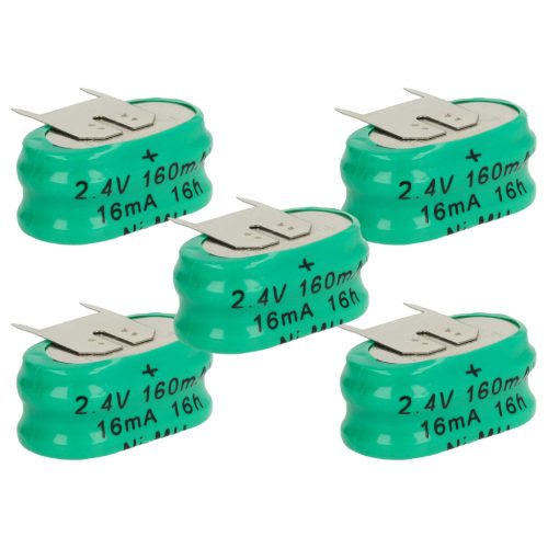 VHBW Button Cell Battery 2/V150H 3-pin - 150 mAh 2.4 V NiMH