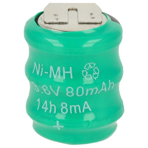 VHBW Gombelem Akkumulátor V80H - 80 mAh 3,6 V NiMH