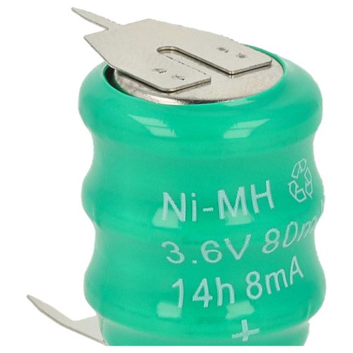 VHBW Gombelem Akkumulátor V80H - 80 mAh 3,6 V NiMH