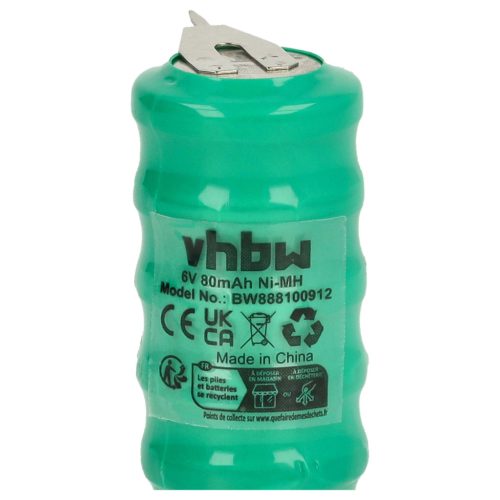 VHBW Battery V80H - 80 mAh 6 V NiMH