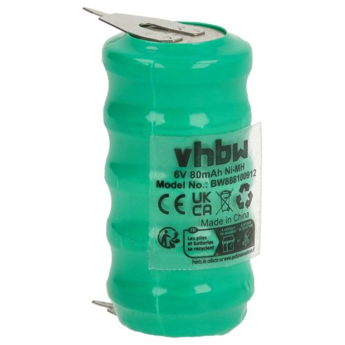 VHBW Battery V80H - 80 mAh 6 V NiMH