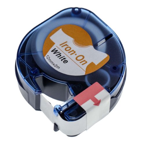 VHBW A18768 Dymo Label Tape - 12 mm, Black-White, Iron-on