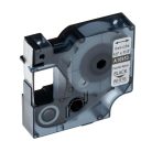 VHBW Dymo 16953, S0718040 Címkeszalag - 12 mm, Fekete-Fehér, Rugalmas