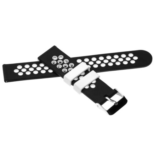 VHBW Samsung Galaxy Watch csuklópánt - 13,1 + 8,7 cm, 22 mm, szilikon, fekete, fehér