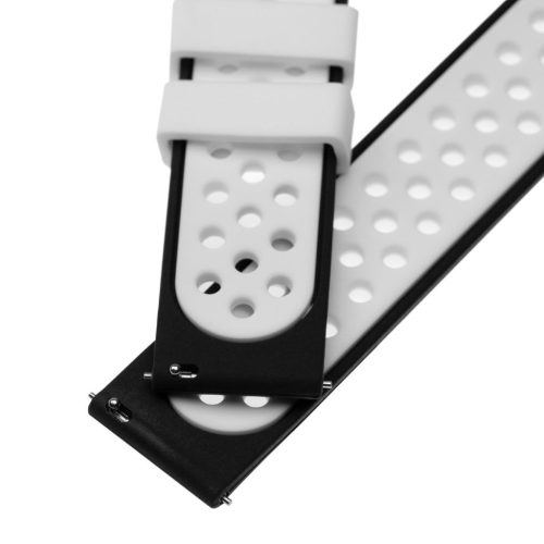 VHBW Samsung Galaxy Watch csuklópánt - 13,1 + 8,7 cm, 22 mm, szilikon, fekete, fehér