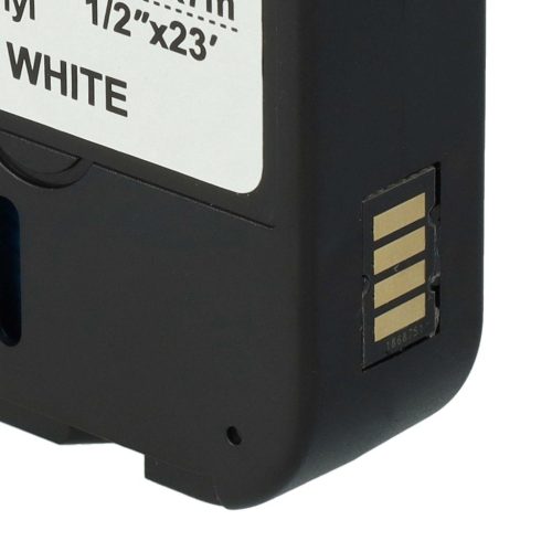 VHBW Dymo 1868751 Helyettesítő Címkeszalag - 12mm Fekete-Fehér, Univerzális Vinil