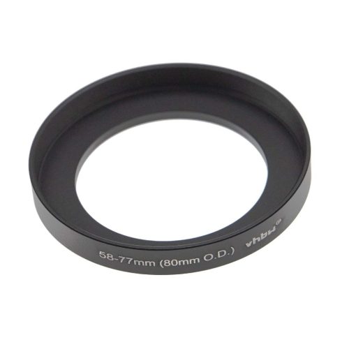 58mm-77mm Step-Up Gyűrűs Adapter, 80mm Külső Matt Dobozhoz - Szűrőadapter