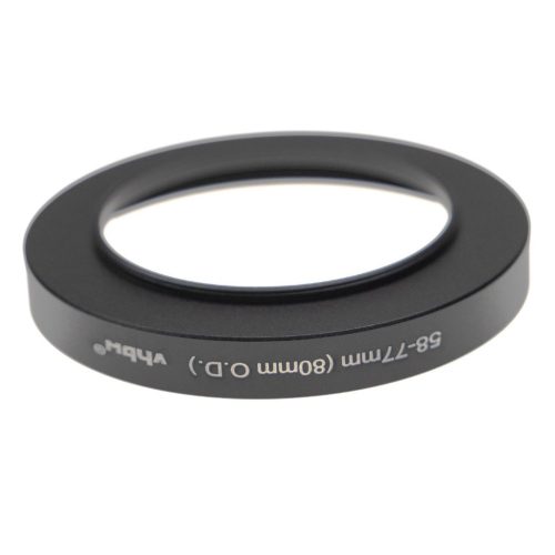 VHBW 58mm-77mm Step-Up Ring Adapter, 80mm External Matte Box - Filter Adapter