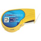 VHBW Brady M21-375-595-WT Címkeszalag - 9,35 mm, Fekete-Fehér, Vinil