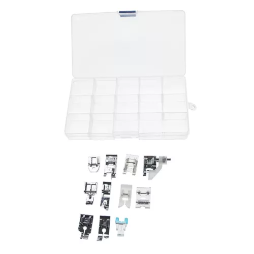 VHBW 11-Piece Sewing Machine Presser Foot Set, Low Shank