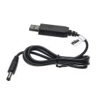 VHBW USB-Ladekabel für 5,5 x 2,5 mm Barrel Connector - 5 V / 3 - 9 V / 1 A