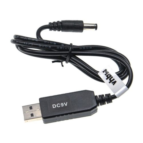 VHBW USB-Ladekabel für 5,5 x 2,5 mm Barrel Connector - 5 V / 2 - 9 V / 0,9 A